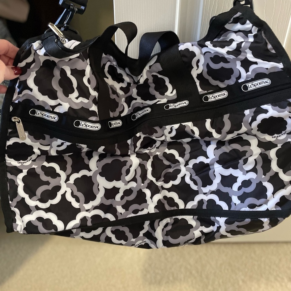 Lesportsac Black and White Patterned Travel Bag